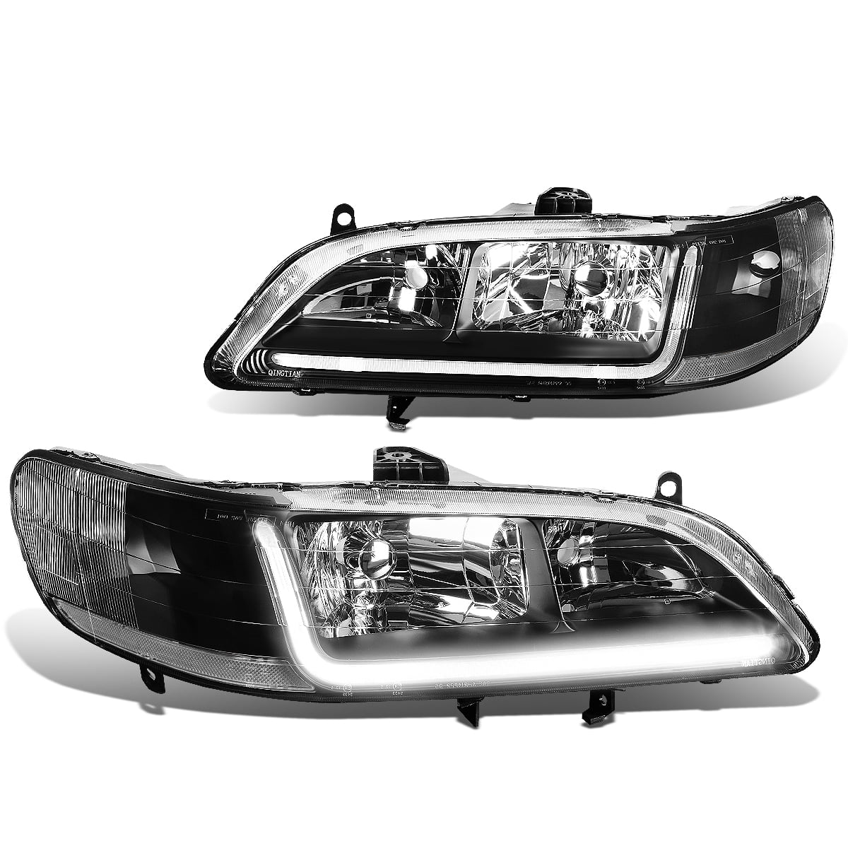 DNA Motoring HL-OH-HA98-CH-AB Headlight Assembly Driver and Passenger Side 
