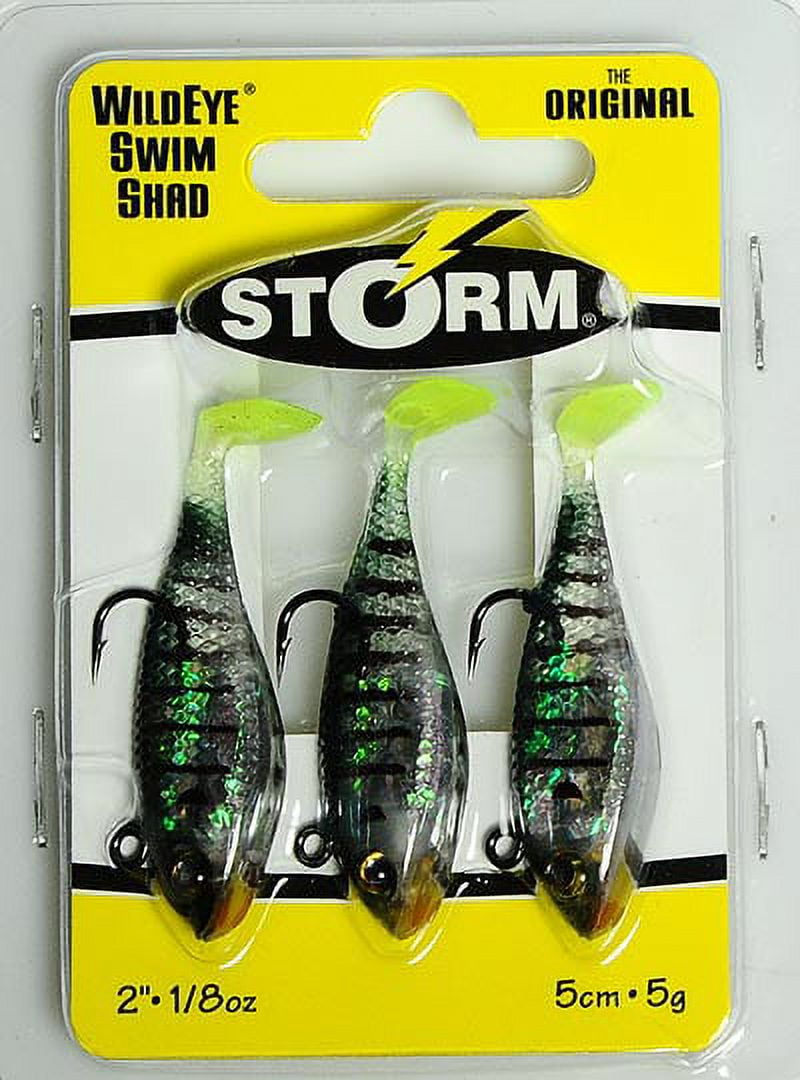 (2 pack) Storm WildEye Swim Shad 2" Fishing Lure 1/8oz Bluegill 3pcs