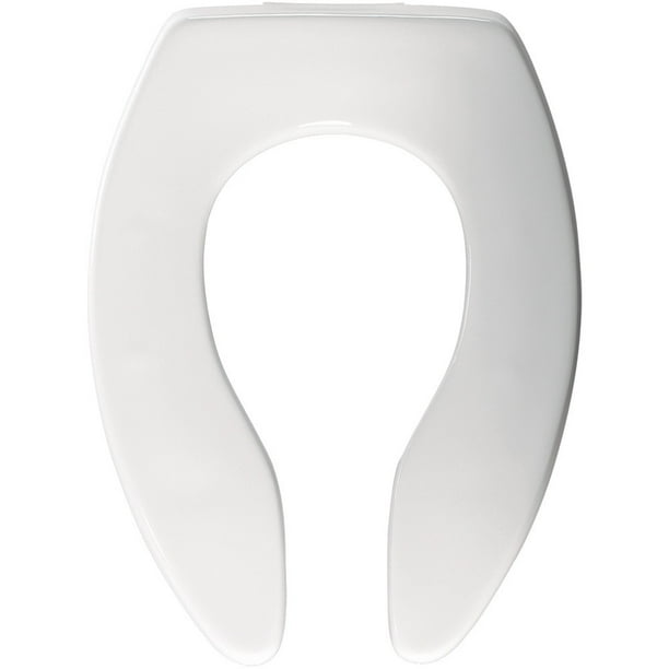 Bemis 3155C Elongated Commercial Plastic Open Front Toilet Seat White