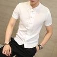 thumbnail image 4 of Koszal Traditional Chinese Tang Suit Men Plus Size Summer Short Sleeve Kung Fu Uniform, 4 of 7