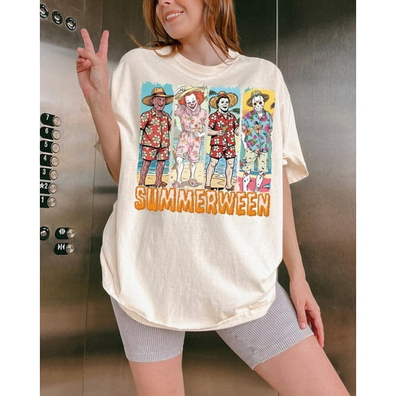 Summerween T-shirt, Funny Halloween Summer Shirt, Halloween Vacation T-shirt, Halloween Shirt, Summer Shirt, Retro Summer Shirt TH090632