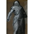 thumbnail image 2 of Fontainebleau School 16x24 Black Ornate Framed Double Matted Museum Art Print Titled: Study of Man Draped (ca 1600), 2 of 5