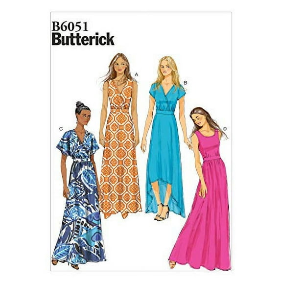 BUTTERICK PATTERNS B6051B50 B6051 Misses' Dress Sewing Template, Size B5 (8-10-12-14-16)