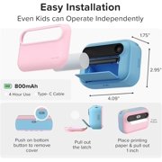 myFirst Dual Screen Kids Instant Print Camera Insta 20 Bundle Set, Cotton Candy Mix - Includes 400+ Prints & Crossbody Bag