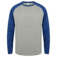 thumbnail image 3 of Skinnifit Mens Raglan Long Sleeve Baseball T-Shirt, 3 of 3