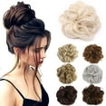 thumbnail image 2 of Donut Hair Bun Extension Chignons Hair Piece Wig Hairpiece Hair Bun Extensions Wavy Curly Messy, 2 of 5