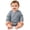 Blue A, variant on Baby Romper Crew Neck Long Sleeve Bodysuit Top Solid Color Soft Infant Onesie for Boys Girls 0-24 Months