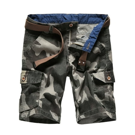 Camouflage Spandex Shorts - Men's Cargo Shorts Lightweight Multi Pocket Outdoor Camo Shorts Cotton