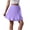 Purple, variant on Bixock Casual Skirt for Women Mini Skirt High Elastic Waist Ruffle Hem Soft Thin Breathable Summer Shopping Walking Daily Women Clothings