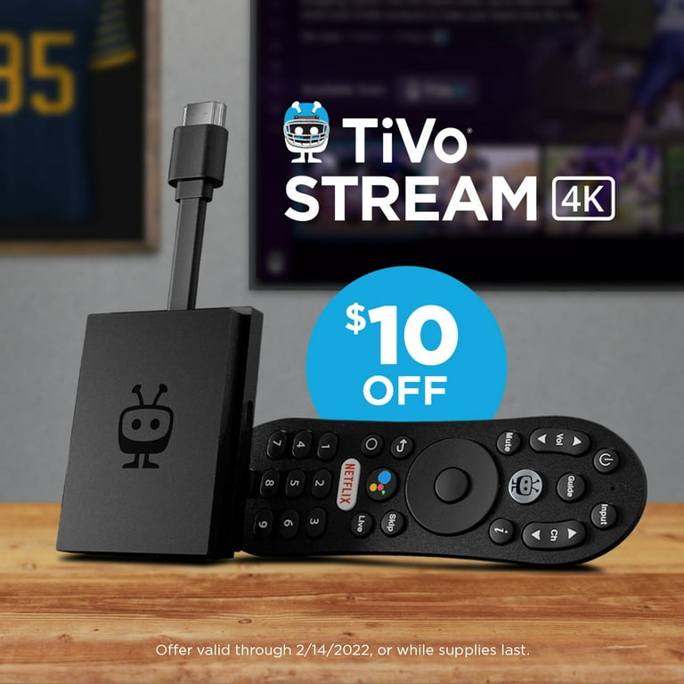  TiVo Stream 4K – Every Streaming App and Live TV on One Screen  – 4K UHD, Dolby Vision HDR and Dolby Atmos Sound – Powered by Android TV –  Plug-In Smart