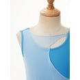 thumbnail image 5 of CHICTRY Girls Contemporary Dance Costume Irregular Hem Lyrical Dance Dress Skirted Leotard Ballet Dance Outfit Light Blue 10, 5 of 7
