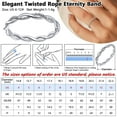 thumbnail image 6 of Silvora Vintage Sterling Silver Rings for Women Stackable Twisted Rope Engagement Wedding Bands Jewelry Gifts, Size 11, 6 of 9