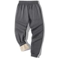 thumbnail image 3 of SPEEDRUN Men's Fleece Winter Pants Sherpa Lined Active Joggers Sweatpants Drawstring Zipper Pockets Elastic, 3 of 6