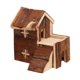 thumbnail image 1 of Casa de madera para hámster, jaula para hámster, refugio para hámster, refugio para animales pequeños, hábitat para hámster enano, chinchilla, 1 of 7