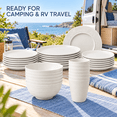 thumbnail image 5 of Homienly White Dinnerware Set, 35-Piece Wheat Straw Tableware for 7, Plates Bowls & Cups, Lightweight Reusable Unbreakable Dishes, Microwave & Dishwasher Safe, Wedding & Holiday Hosting, 5 of 8