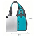 thumbnail image 3 of VeFlora Men's Waterproof Sling Crossbody Bag, Lightweight Chest Shoulder Backpack, Portable Outdoor Sports Bag for Hiking Travel Commuting Daily Use(Mint Green/One Size), 3 of 5