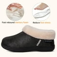 thumbnail image 6 of Women's Micro Suede Cozy Memory Foam Winter Slippers with Fuzzy Faux Fur Collar and Indoor Outdoor Rubber Sole, 6 of 6