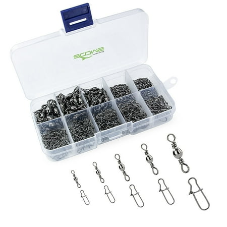 Barrel Snap - Booms Fishing SS1 Barrel Swivel and Duolock Snap Bulk