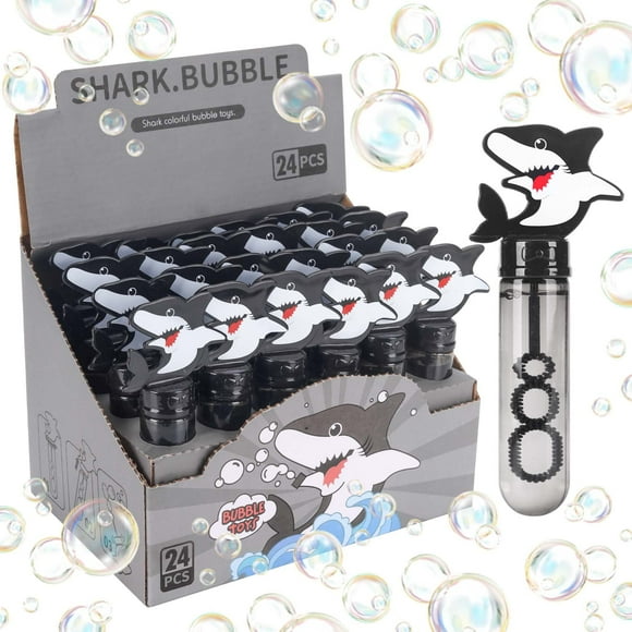Bubble Maker JOYYPOP Mini Shark Varitas para niños, paquete de 24