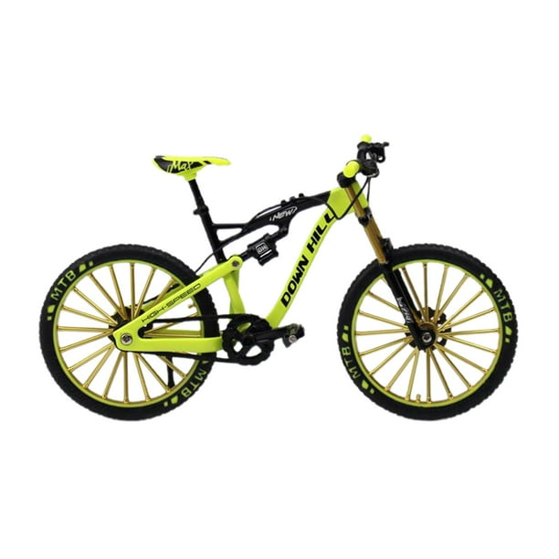 Modelo de , juguete de para , simulación de , Mini modelo curvo para , dormitorio, sala de , - Verde Hugo Miniatura de bicicleta fundida a presión
