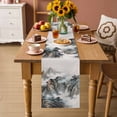 thumbnail image 3 of Table Runner - 60 Inch Long, Chinese Ink Painting Kitchen Dining Table Runner Dresser Scarves, Mountain Cloud Modern Art Farmhouse Decor for Coffee Tables Wedding Party Banquet, 3 of 8