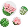 thumbnail image 3 of Tulipanes artificiales de PU Real Touch, 10 Uds., arreglo de flores falsas, ramo para decoración de hogar, oficina, boda (rosa) BANYUO  Electrónica, 3 of 4