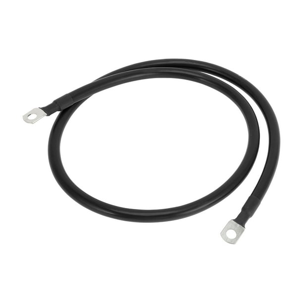 Cables de Batería Inversor 1 Pc de Bargains Únicos Cable de Batería 3/8" Lug 1/0 AWG Gauge 4.5FT Negro Cobre Estañado