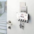 thumbnail image 5 of White Mushrooms Key Holder for Wall Mail Holder Organizer with 5 Key Hooks Wall Mount Key Rack with Shelf, 5 of 6