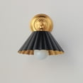 thumbnail image 2 of 18051BKGL Maxim Lighting Primrose - 1 Light Wall Sconce-11 Inches Tall and 10 Inches Wide-Black/Gold Leaf Finish, 2 of 5