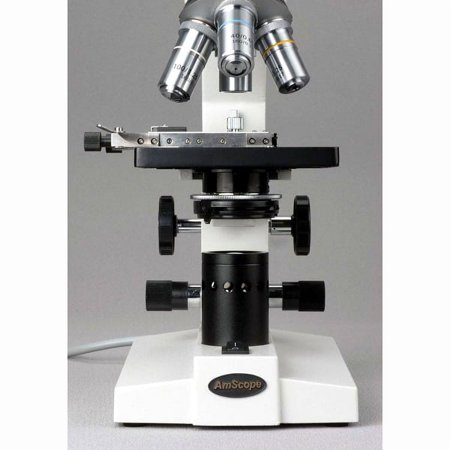 AmScope 40X-1000X Binocular Biological Microscope w/ Mech. Stage New