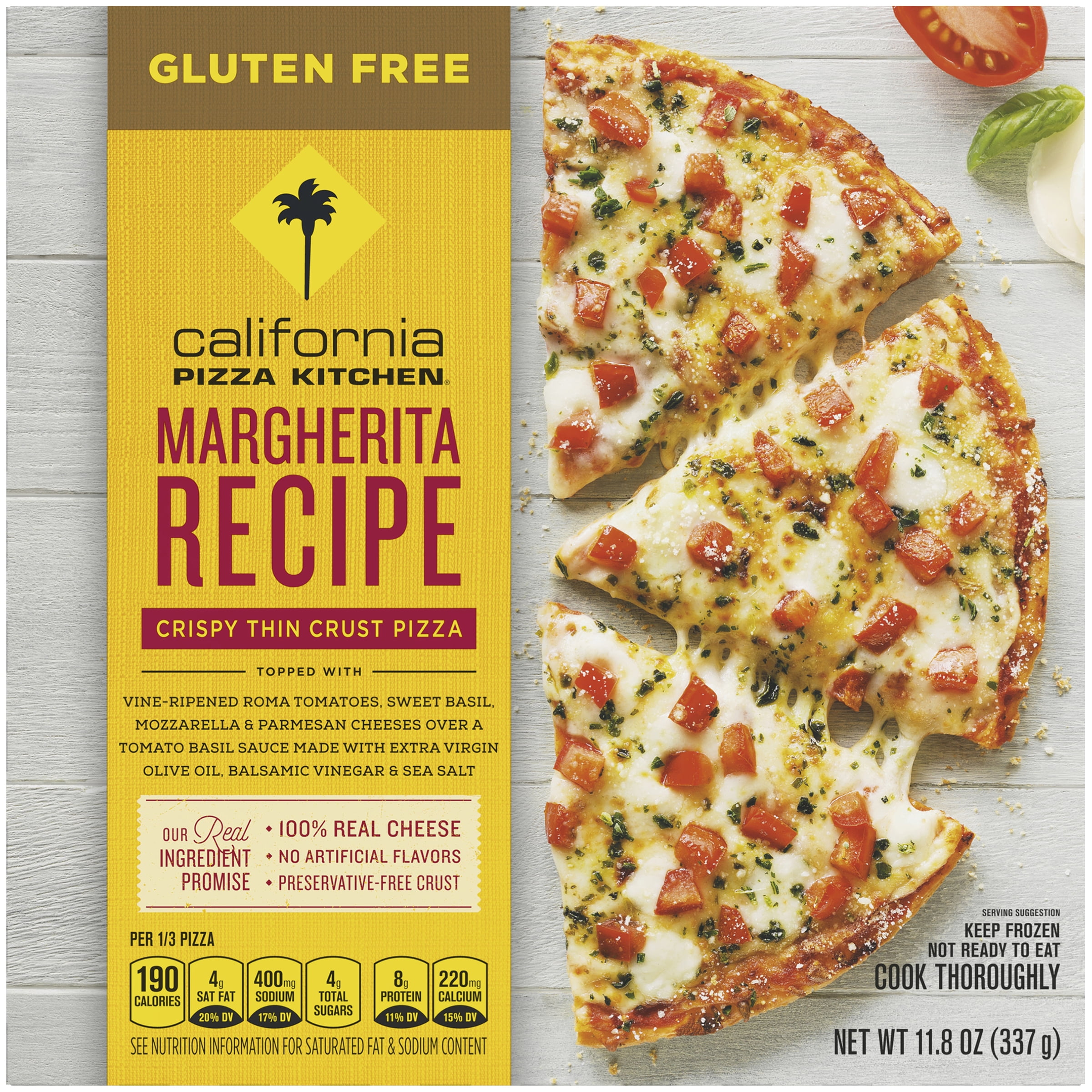 California Pizza Kitchen Gluten Free Margherita Recipe Crispy Thin Frozen Pizza Walmartcom Walmartcom