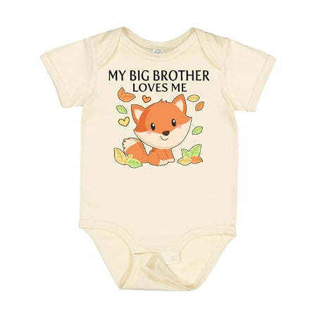 

Inktastic My Big Brother Loves Me- Little Fox Gift Baby Boy or Baby Girl Bodysuit