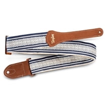 Taylor Academy Guitar Strap - White/Blue Jacquard Cotton 2"