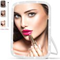 thumbnail image 4 of Espejo de maquillaje con Interruptor táctil Led de escritorio, espejo redondo con aumento de 10X, espejo de tocador y escritorio recargable por USB, 4 of 8