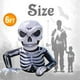 thumbnail image 3 of Esqueleto inflable de Halloween con forma de esqueleto de medio cuerpo, 6 pies, con luz LED, 3 of 8