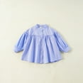 thumbnail image 2 of Edvintorg 1-8 Years Shirts for Girls Spring Fall Girls Tops Long Sleeve Fashion Solid Color Stand-Up Collar Cute Shirt with Button Kids Clothes Girls, 2 of 4