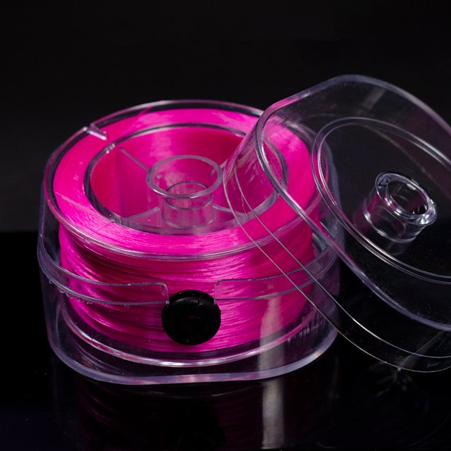 Línea elástica plana, caja cuadrada, pulsera de línea Duke, línea de cristal, cuentas para usar, cuerda elástica de línea Duke, cuerda con cuentas