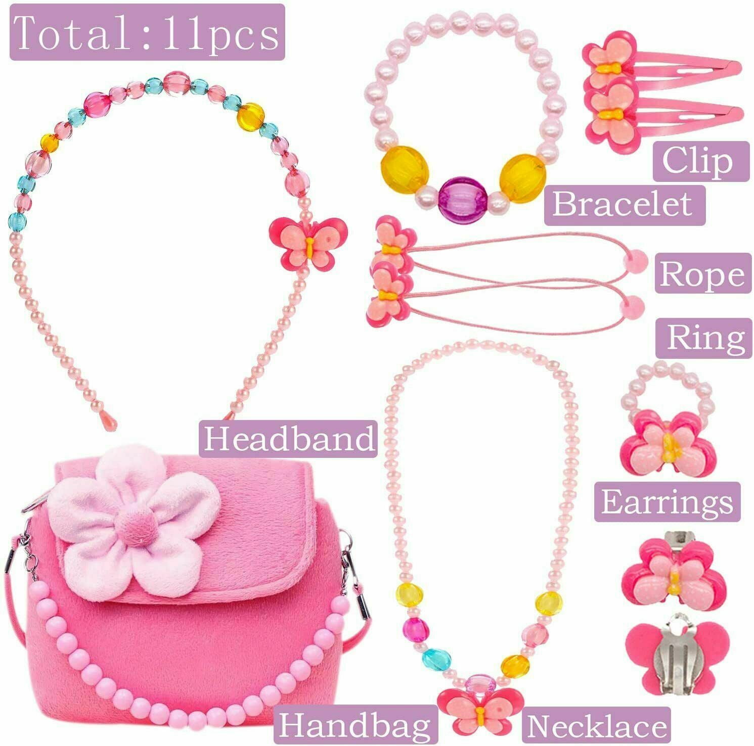  Alangbudu Little Girl Jewelry Set Toddler Jewelry Wooden  Stretch Decor Clothes For Girls Age 6-8 Kids Easter Egg Hunt Presents :  Clothing, Shoes & Jewelry