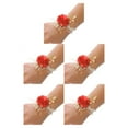 thumbnail image 2 of relayinert Realistic Bridesmaid Wrist Flower For Wedding Ensemble bright red 7*7 5Set, 2 of 6