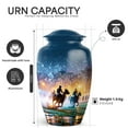 thumbnail image 6 of Yatskia Playing Horse Polo Little Cremation Keepsake Urn for Ashes Adult Male, Large Funeral Burial Urns for Human Ashes Adult Female, (Classic 10 Inch and 3 Inch), 6 of 8