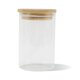 thumbnail image 1 of Ofertas Únicas 1 Pc Tarros Decorativos Duraderos de 8.82oz con Tapa de Bambú Tarros Organizadores de 3.94" de Altura Color Madera Transparente, 1 of 5