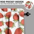 thumbnail image 5 of Kitchen Curtains 36 Inch Short - 3 Panel Set Strawberry Print, Rod Pocket Window Curtains 100% Polyester, Cute Fruit Valance for Farmhouse, Cafe, Living Room, Bedroom, Easy Wash, 5 of 6