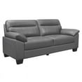 thumbnail image 2 of Lexicon Denizen Leather Match Sofa in Dark Gray, 2 of 7