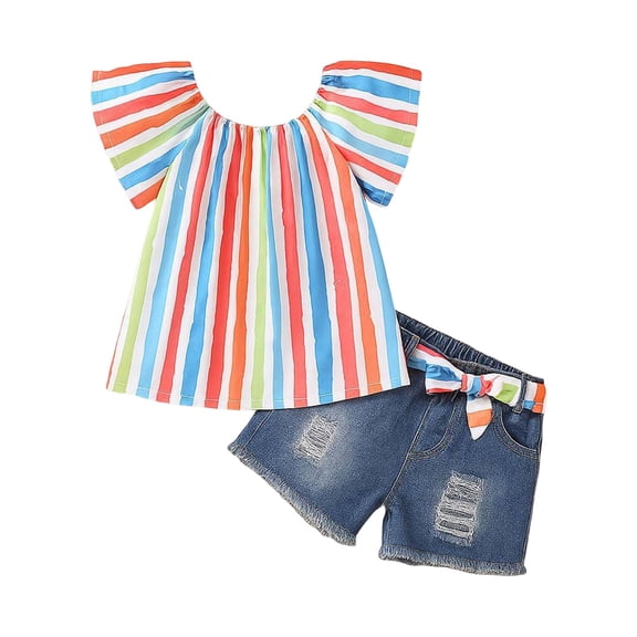 Soepste Girl Outfit 5T Girl Clothes Toddler Girls Summer Outfit Top And Shorts Clothing Set