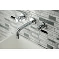 thumbnail image 2 of Kingston Brass KS8121DKL Kaiser 2-Handle Wall Mount Bathroom Faucet, Polished Chrome, 2 of 5