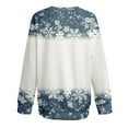 thumbnail image 5 of T-Shirts pour Femmes, Manches Longues, Col Rond, Imprimé Élan, Décontracté, Ample, en Liquidation, 5 of 5