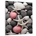 thumbnail image 2 of Designart "Seashell on the Beach Grey and Pink" Nautical & Beach Metal Wall Decor, 2 of 5