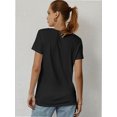 thumbnail image 5 of Womens Short Sleeve Basic Shirts Crewneck Tees Loose Fit Fashion Tops Casual Summer Clothes, 5 of 7