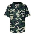 thumbnail image 1 of Men's Short Sleeve V-Neck Print Chest Floral Print Pocket Carer Top, 1 of 3