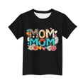 thumbnail image 4 of Zpanxa T-Shirts pour Tout-Petites Fille Imprimé Fête des Mères Col Rond Manches Courtes Haut Polyester Spandex 3-4 Ans, 4 of 5